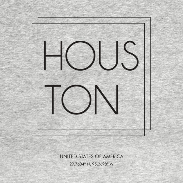 Houston City Minimal Typography 2 by StudioGrafiikka